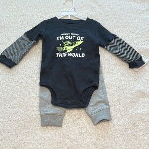 Carter's Black and Gray Bodysuit One Piece